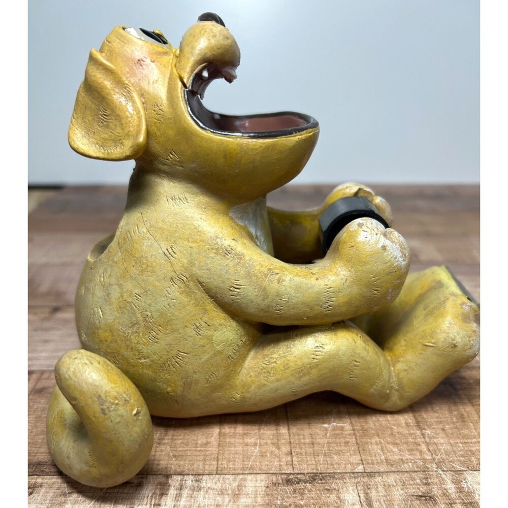 Vintage Ceramic Cartoon Dog Tape Dispenser Desk Accessory